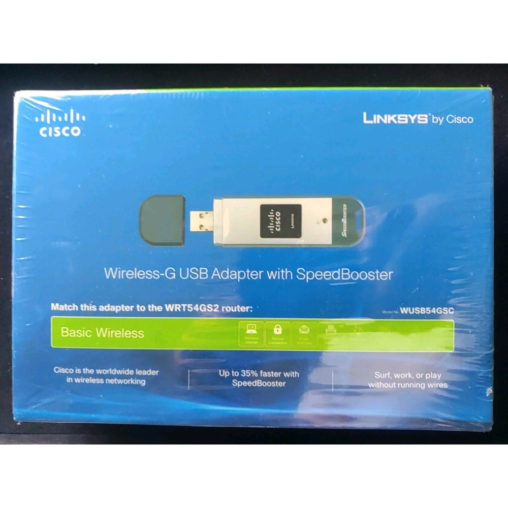 Cisco Linksys WUSB54GSC Wireless-G USB Network Adapter with SpeedBooster‎